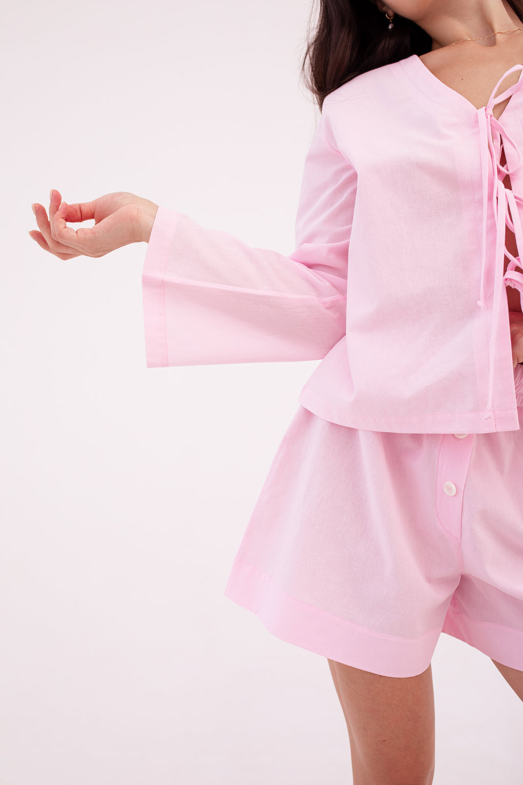 Cotton Shorts with Wide Elastic Waistband
