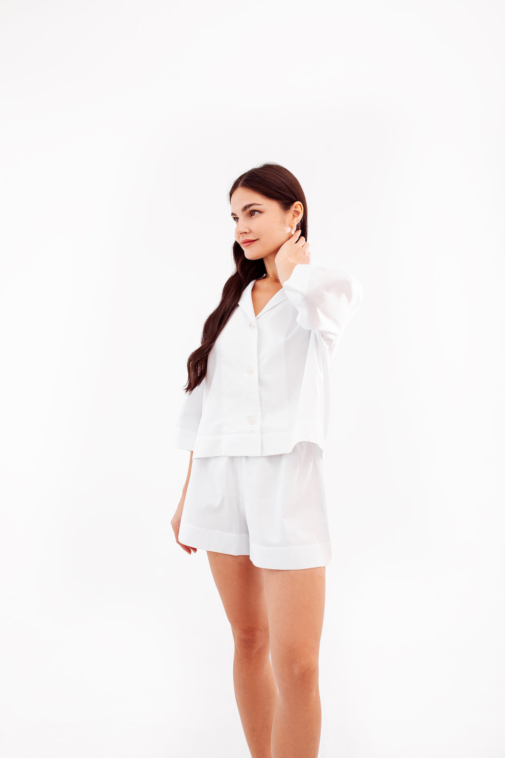 Sateen Shorts | White