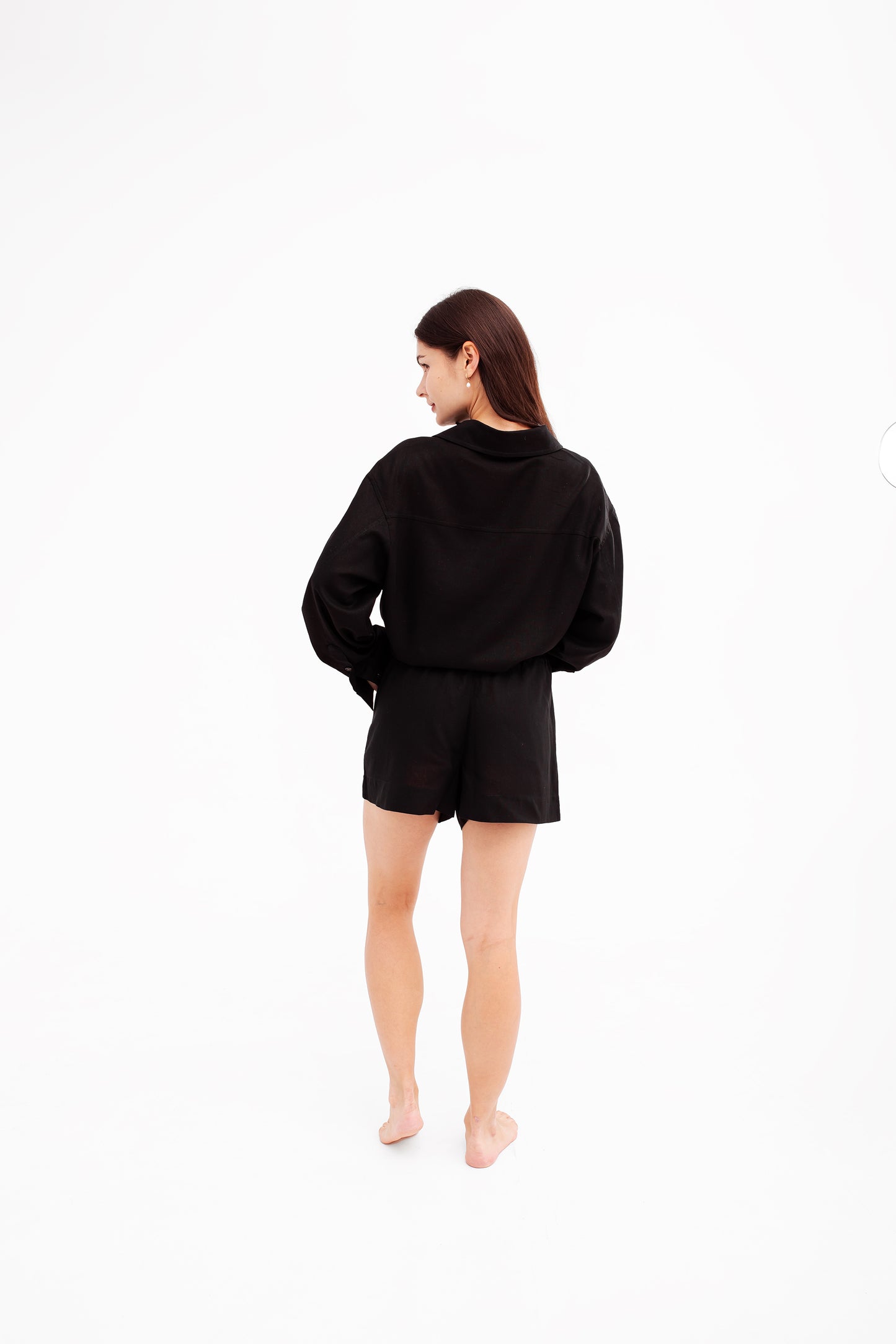 Linen Shorts | Black