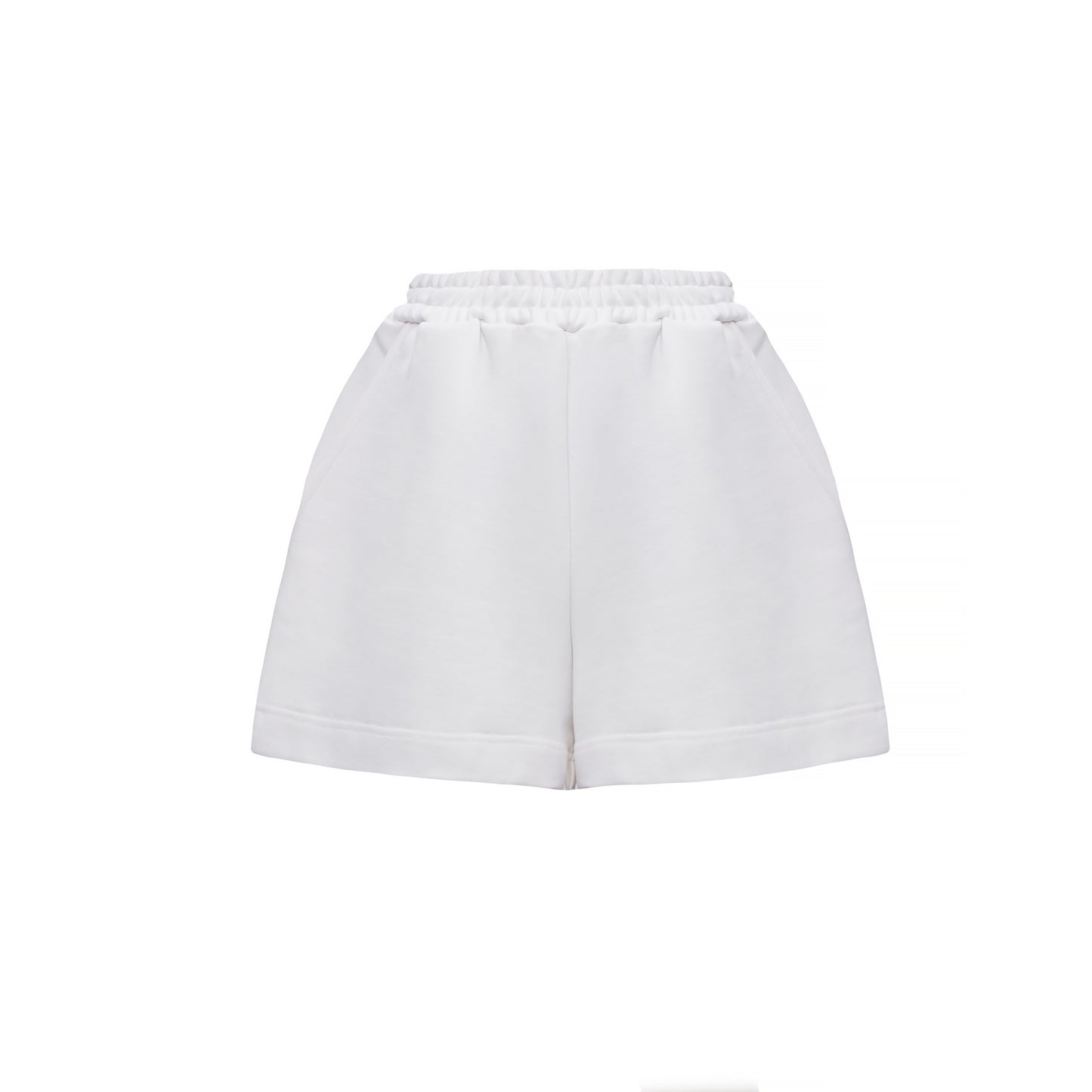 Basic Cream Relaxed fit Shorts