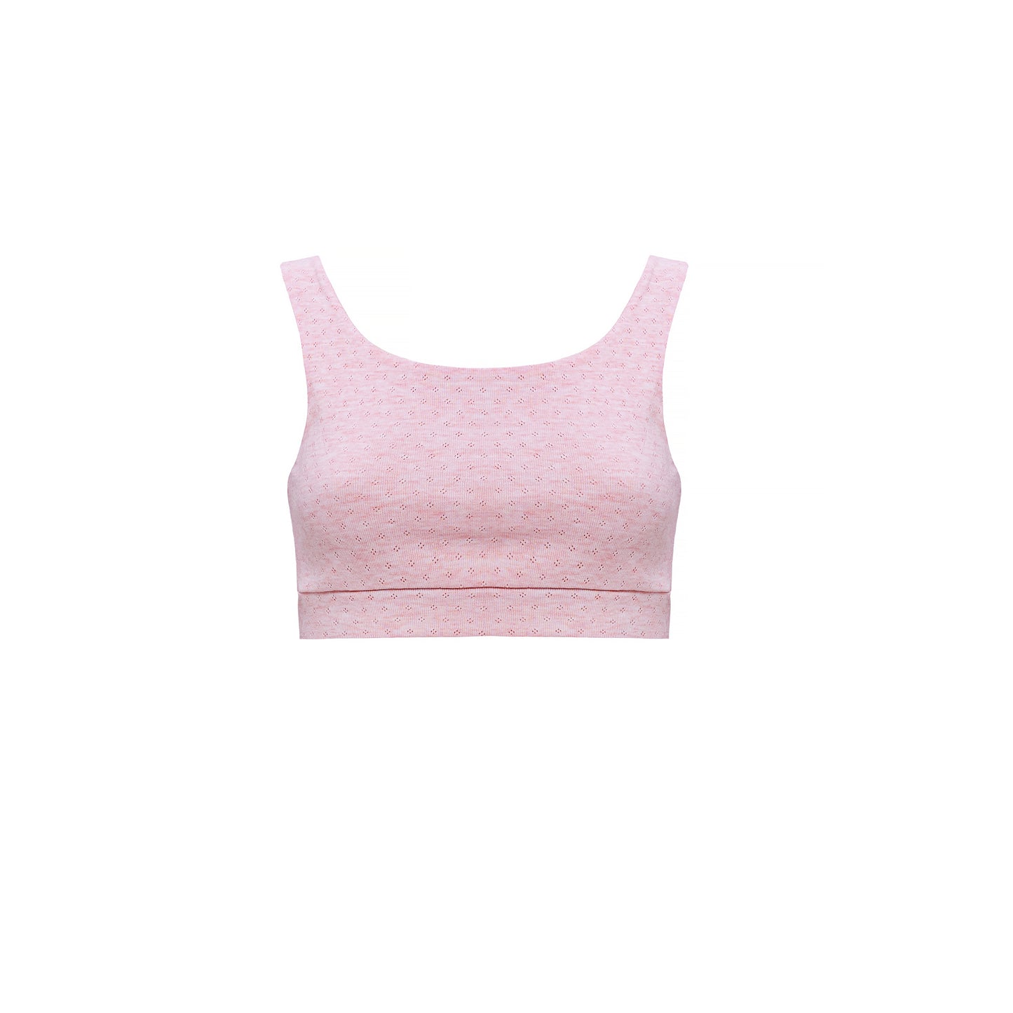 Tender Pink Double-Layer crop Top |fitted and stretchy