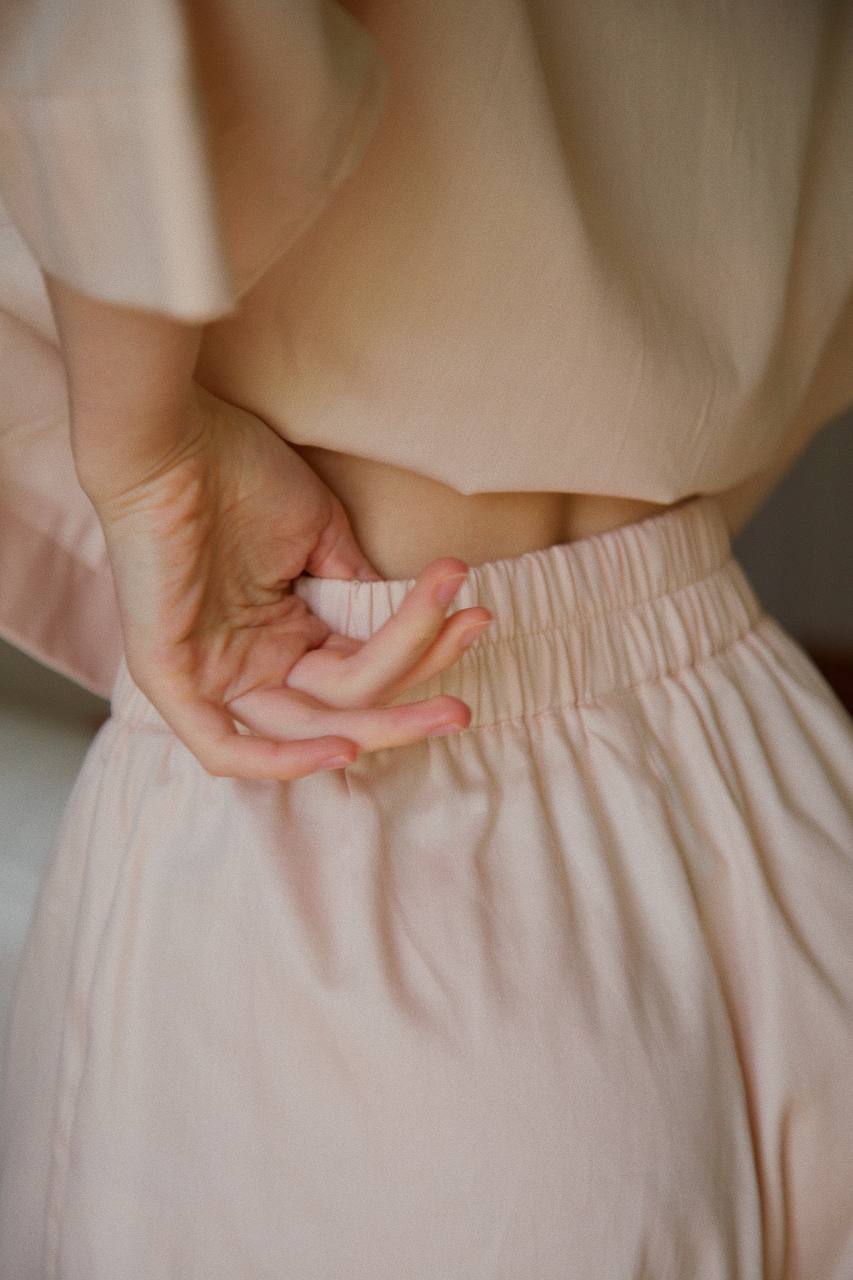 Light pink relaxed shorts