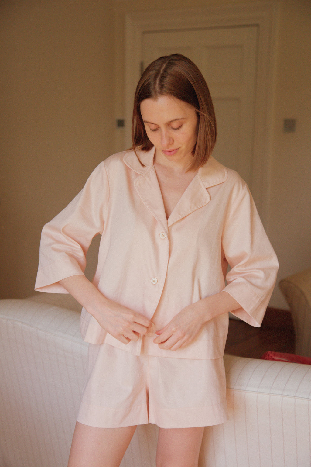 Light pink Sateen shirt