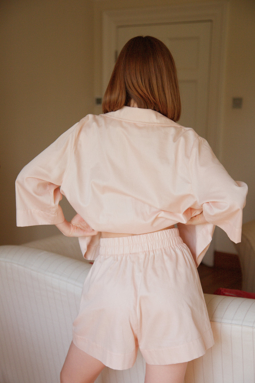 Light pink relaxed shorts